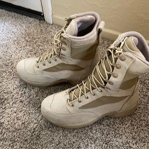 Military boots, brand new.